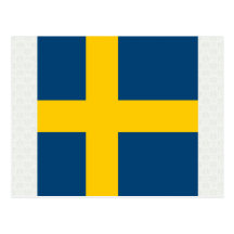 Högkvalitativ flagga för sverige vykort