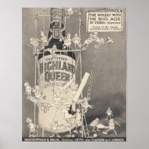 HÖGLANDS- DROTTNING för vintageannonstryck Posters