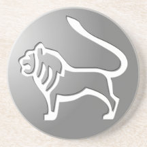 Högvärdigt silver för Leo Zodiacstjärntecken Underlägg