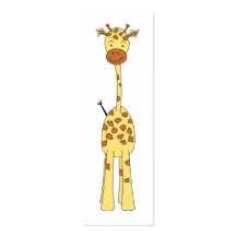 Högväxt gullig giraff. TecknadAnimal. Visit Kort