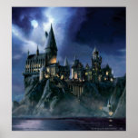 Hogwarts slott på natten affisch