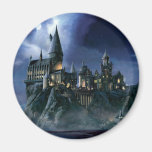 Hogwarts slott på natten kylskåpsnagnet