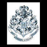 Hogwarts vapensköldblått affischer