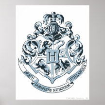 Hogwarts vapensköldblått posters