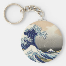 Hokusai: Underbaren vinkar av Kanagawa Nyckelring
