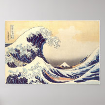Hokusai "vinka ", affisch
