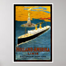 Holland Amerika fodrar vintagefraktannonseringen Posters