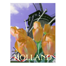 Holland för tulpankvarnkonst vykort