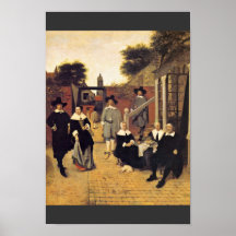 Holländische familj av Hooch Pieter De Posters