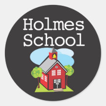 Holmes skolar på svart klistermärke
