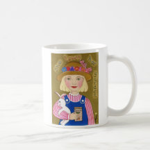 Hon älskar henne som är trädgårds- kaffe muggar