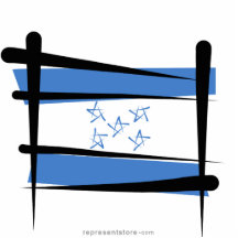 Honduras borstar flagga acrylic cut outs
