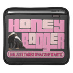 Honey badger tar vad HON önskar Sleeve För iPads