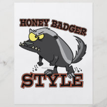 HONEY BADGERSTIL FULL FÄRG FLYGBLAD