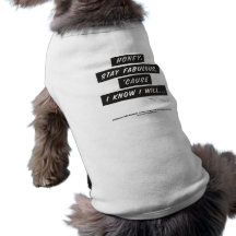 Honey, stay fabulous, 'cause I know I will... Hund Tshirt