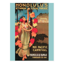 Honolulu årlig blom- parad 1911 för Hawaii 6e Vykort