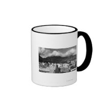 Honolulu HA - beskåda av stad från Aloha torn Kaffe Koppar