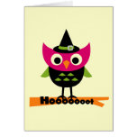 Hooooot ugglaHalloween T-tröja och gåvor Hälsningskort