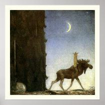 Hoppa älgen och princessen Tuvstarr av John Bauer Affischer