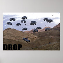 Hoppa fallskärm Resupply Affisch