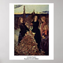 Höst löv av John Everett Millais Affischer