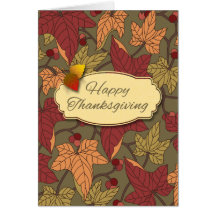 Höst lövthanksgivingkort