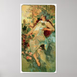 Höst vid affischen för Alphonse Mucha ~-art nouvea