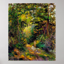 Höstbana till och med träna, Camille Pissarro Posters