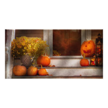 Hösten - Halloween - vi är all lycklig som ser dig Anpassingsbara Fotokort