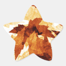 Höstvintern blad naturliga naturliga gröna träd E Stjärnformade Klistermärken