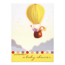 Hot Air Balloon Animals Invite inbjudningar