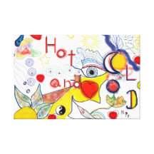 Hot and Cold Leinwand auf Keilrahmen Galerie Faltleinwand