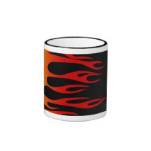 Hot rod flammar kaffe kopp
