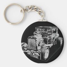 Hot rod nyckelring