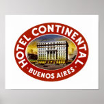 Hotell kontinentala Buenos Aires Print