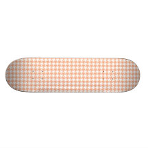 Houndstooth melon och vit skateboard deck