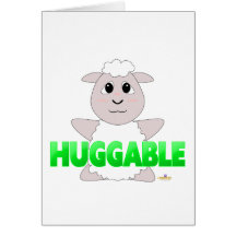 Huggable Huggable vitfårgrönt Kort