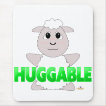 Huggable Huggable vitfårgrönt Mus Matta