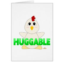 Huggable Huggable vithönagrönt Hälsningskort