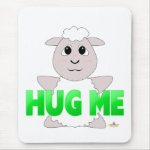 Huggable vitfårgrönt kramar mig musmattor