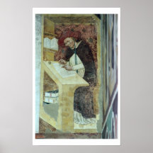 Hugues de Provence på hans skrivbord, från cykla a Print