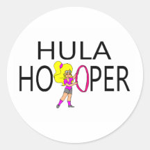 Hula Hooper Rund Klistermärke