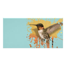 hummingbirdinbjudan hälsningskort med foto
