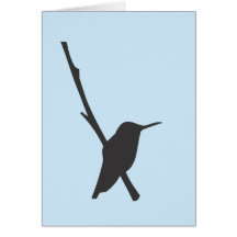 HummingbirdSilhouette Hälsningskort
