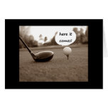 HUMOR TILL DEN AVGÅ GOLFAREN HÄLSNINGS KORT