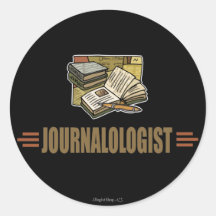 Humoristisk Journaling för journal Rund Klistermärke