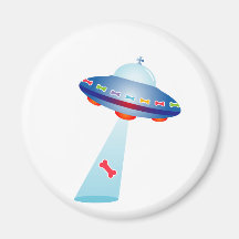 Hund älskare - Spaceship Kylskåps Magneter