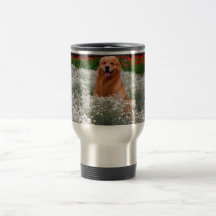 hund blommor kaffe muggar