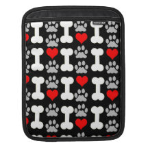 hund för hjärtabentass iPad sleeve