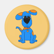 Hund för magnetungeblått magneter